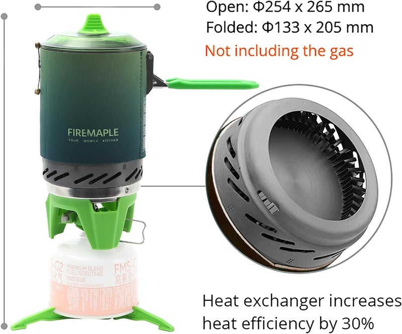 Fire-Maple Fixed Star X2 Backpacking and Camping Stove System Outdoor Propane Camp Cooking Gear Portable Pot Jet Burner Set Ideal for Hiking, Trekking, Fishing, Hunting Trips and Emergency Use - Image 5